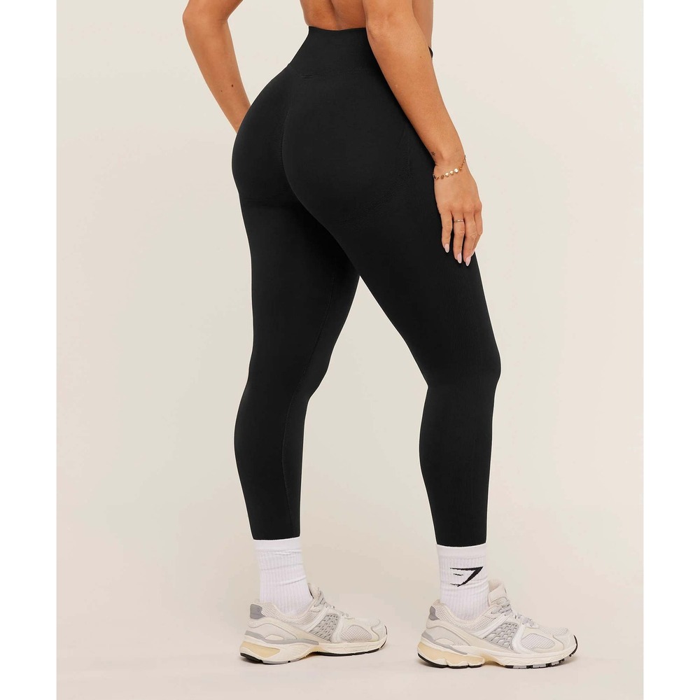 Gymshark Lift Contour Seamless Leggings Black Body Fit High Waist